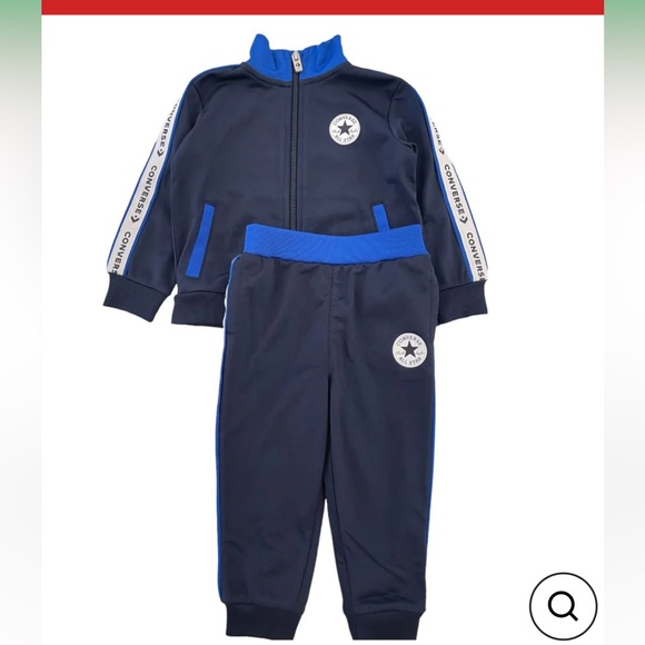 2 Converse baby’s 2 piece track set/12 months 1 black/1 blue retail $44 each - Picture 6 of 15